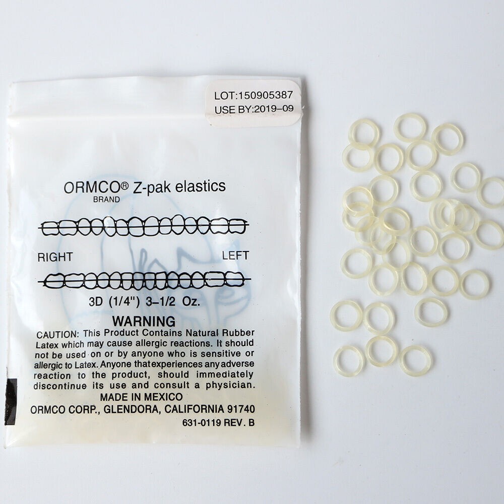 1 Pack 5000pcs/box Dental Orhtodontic Zoo ormaco elastic band Fox 3.5 OZ 1/4″