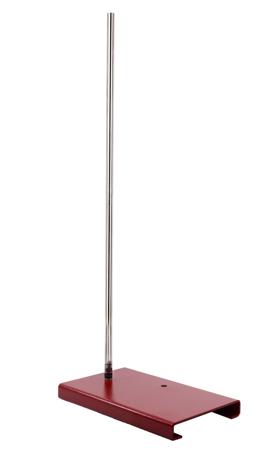 Eisco Labs Rectangular Retort Base & Rod Set – Steel – 9″x5.5″ Base, 23.6″ Rod
