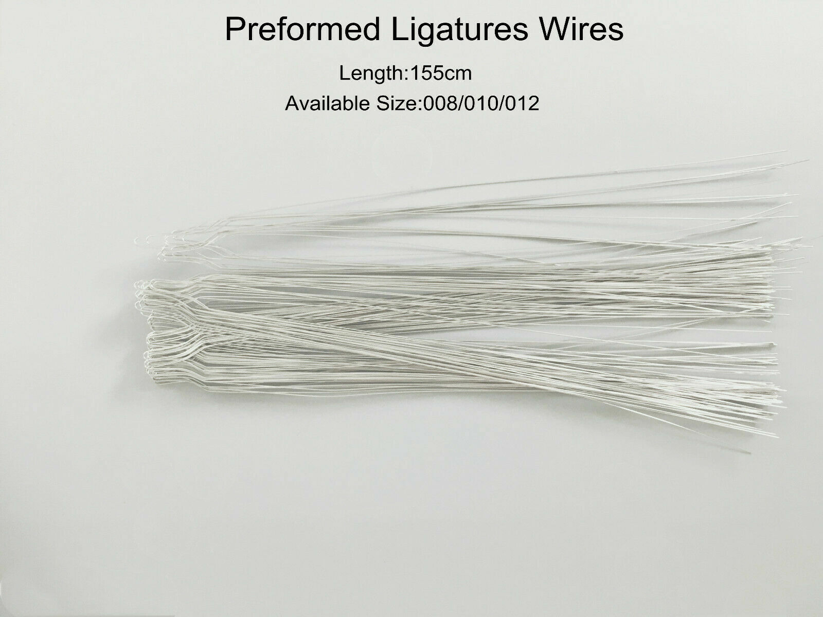 200pcs Dental SS Orthodontic Preformed Ligatures Wires 008/010/012 Long-155cm