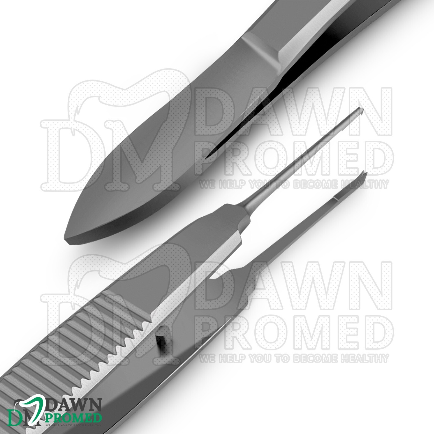 Castroviejo Suturing Forceps 0.5mm 1×2 teeth 4″ Tying Tweezer Dermal Instrument
