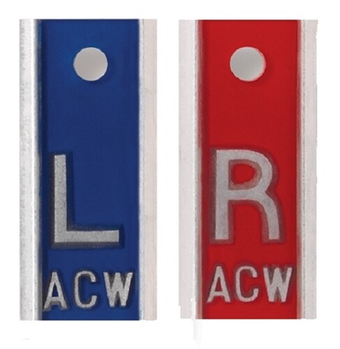 Aluminum X-Ray Markers – Left/Right Set 1/2″, Personalized