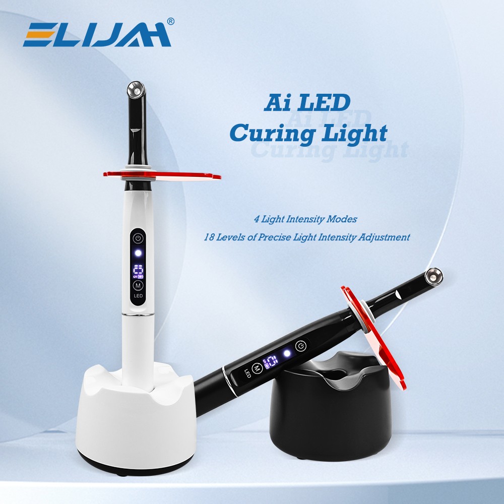 Dental Wireless LED Curing Light 1s/2mm Resin Curing Machine 800-2400 mW/cm² New