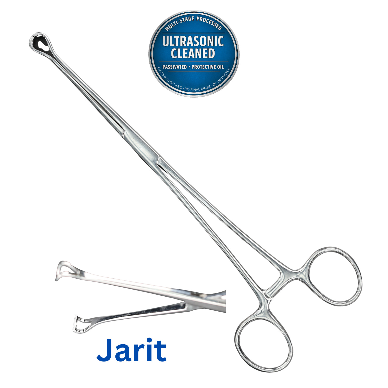 Jarit 135-190 Babcock Tissue Forceps, Straight, 5.6 mm Tip/Jaw, 148 mm
