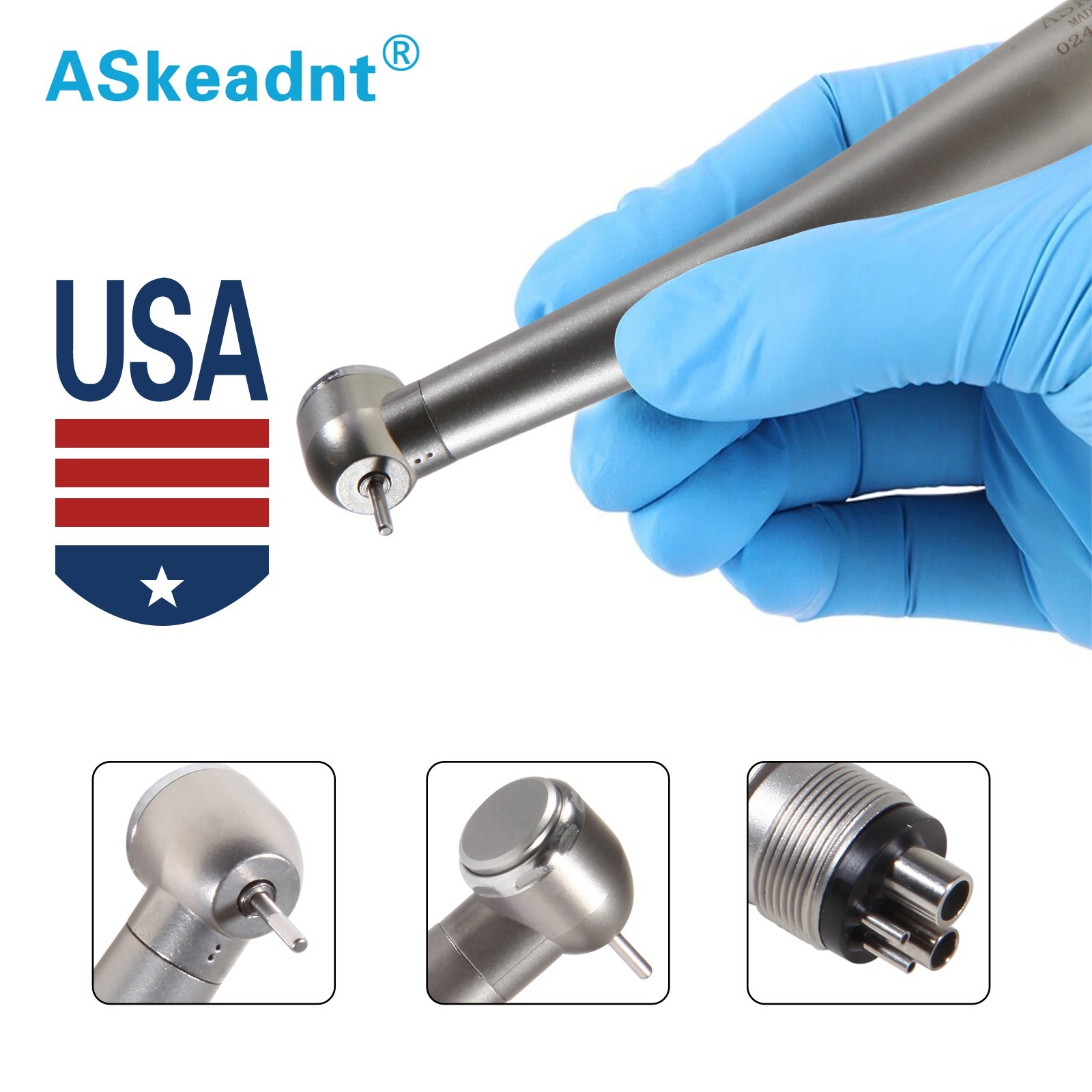 10* BURR Dental Fast High Speed Handpiece Push Turbine 4 Holes Fit NSK Pana Max