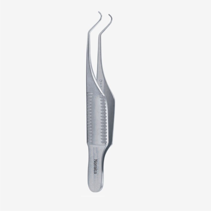 Botvin-Iris Dressing Forceps, 2.7/8″, Fine Cross-Serrated Tips, 0.5mm Wide