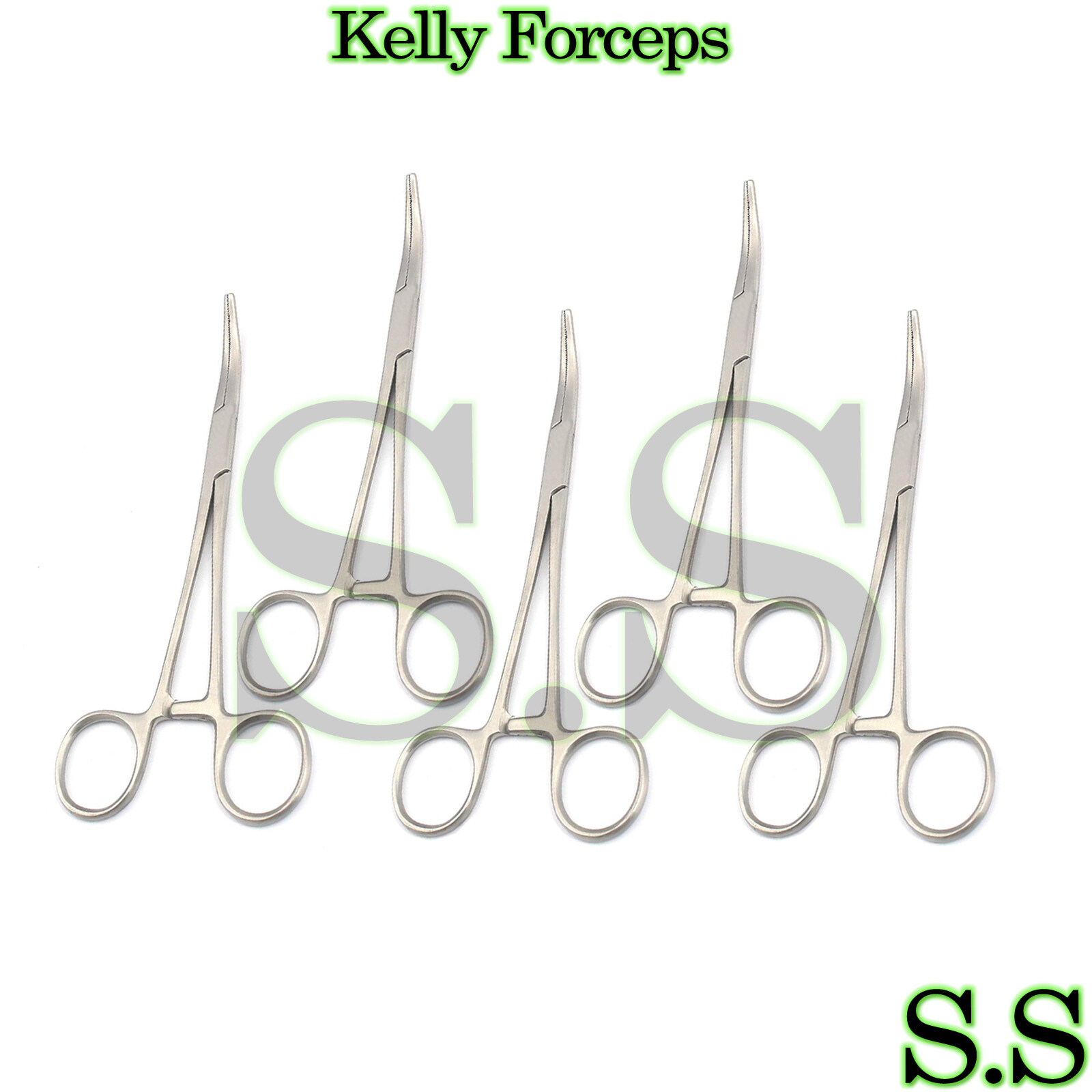 5 Five Kelly CURVED 5.5″ Hemostats Forceps Surgical