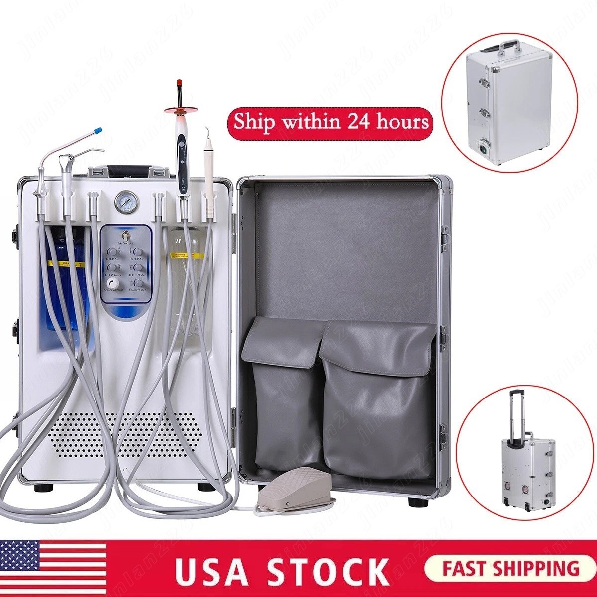 Portable Mobile Dental Delivery Unit System Air Compressor Strong suction FDA&CE