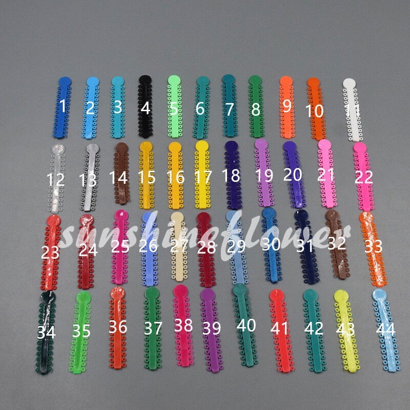 Dental Orthodontics Ligature Ties Elastic Rubber Bands Mixed Color 4 Types