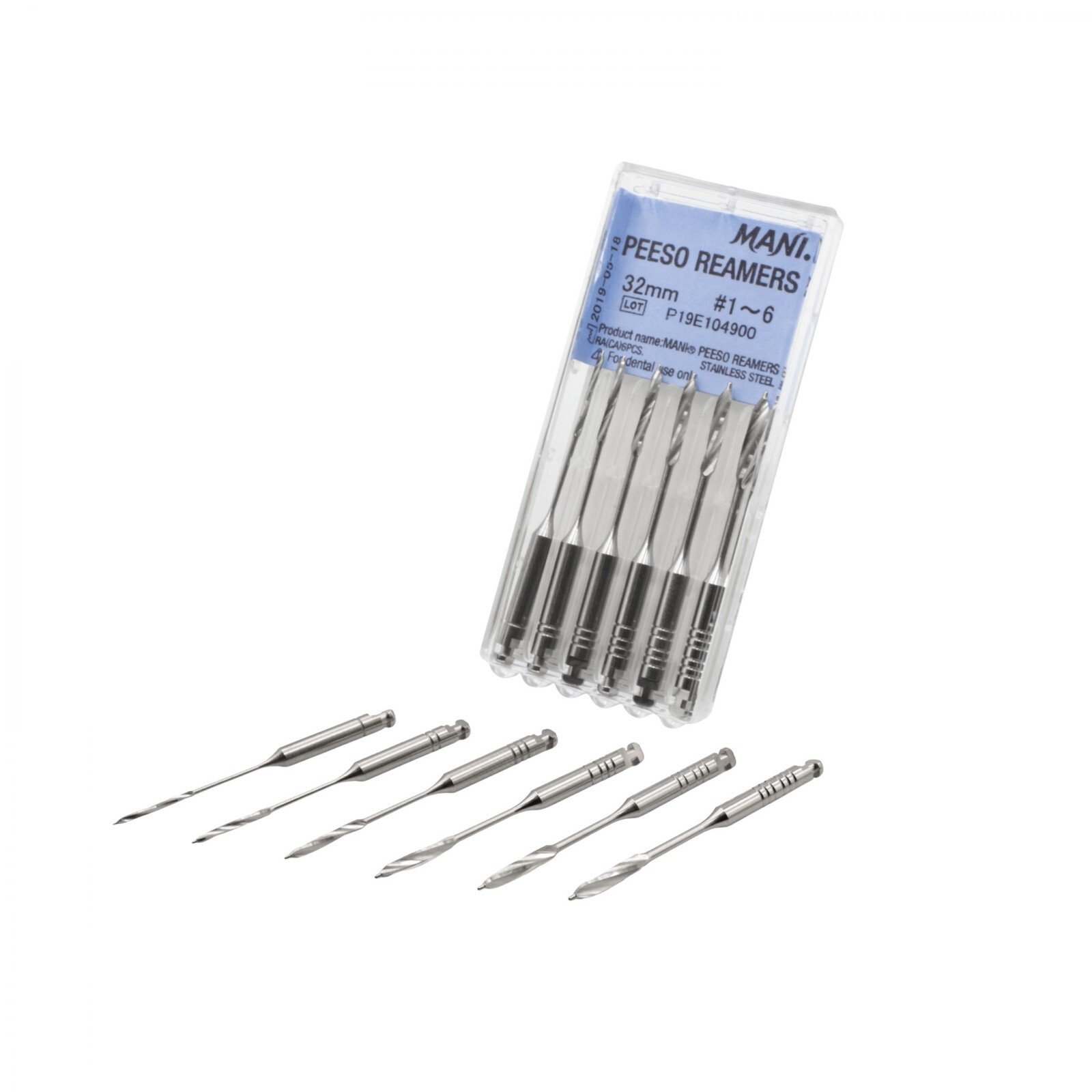 MANI Dental Endodontic Peeso Reamers Drill 28mm 32mm #1 #2 #3 #5 6/pk BRAND NEW!