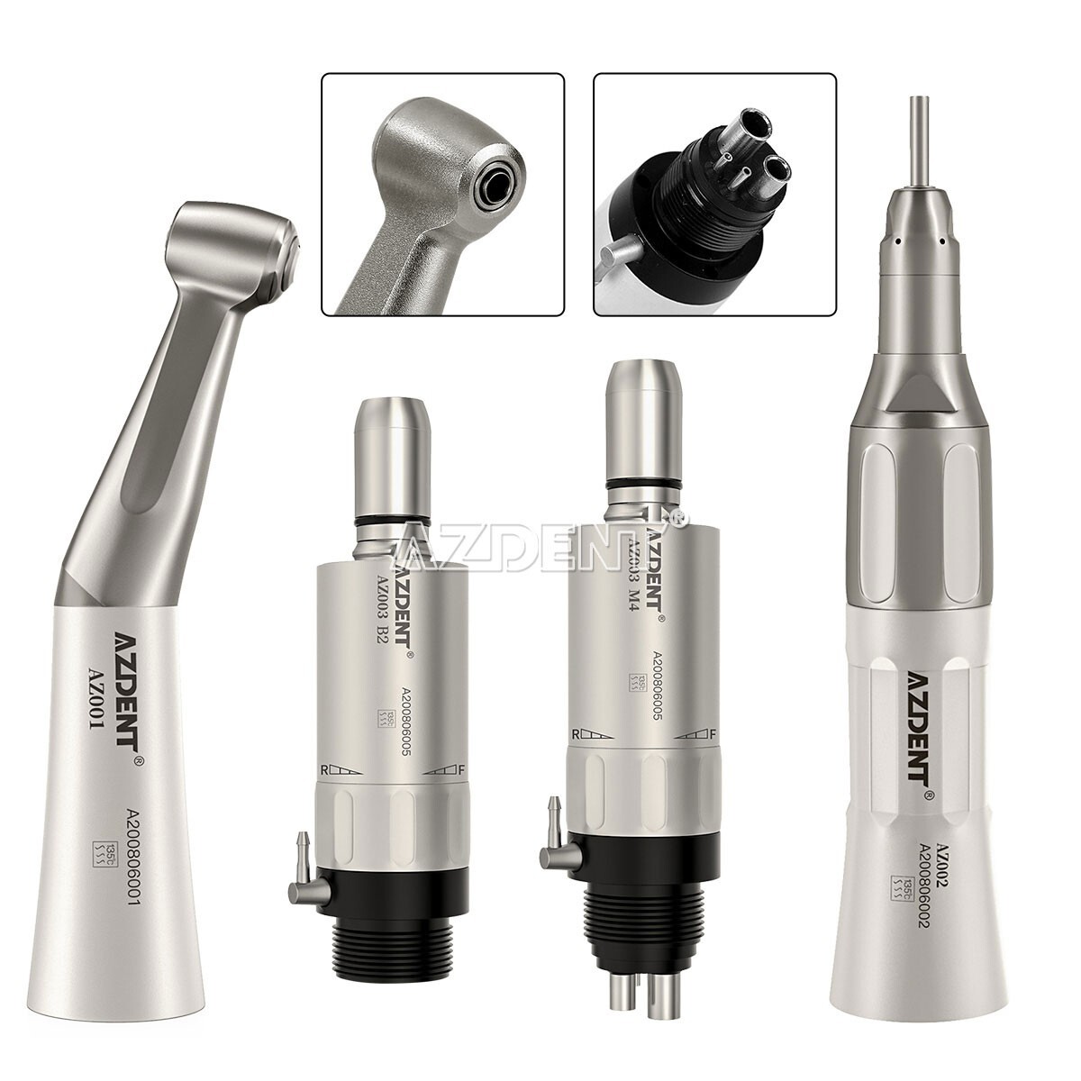Dental Slow Low Speed Handpiece Straight Contra Angle Air Motor /FG Diamond Burs