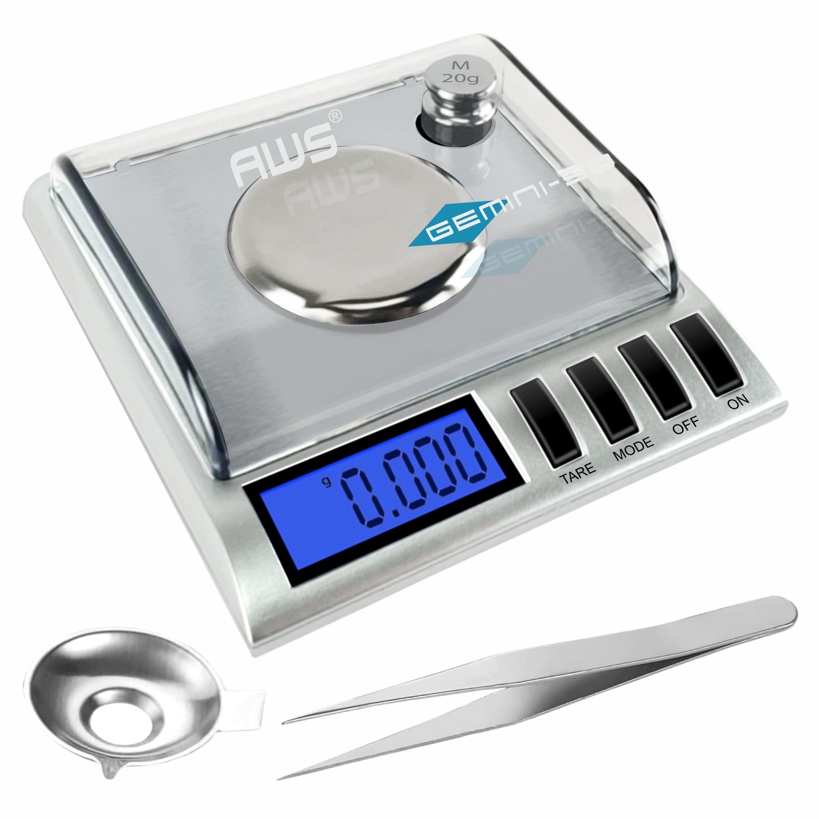 AWS Gemini-50 Milligram 6 inches (L) x 4 (W) x 4 (H), Silver