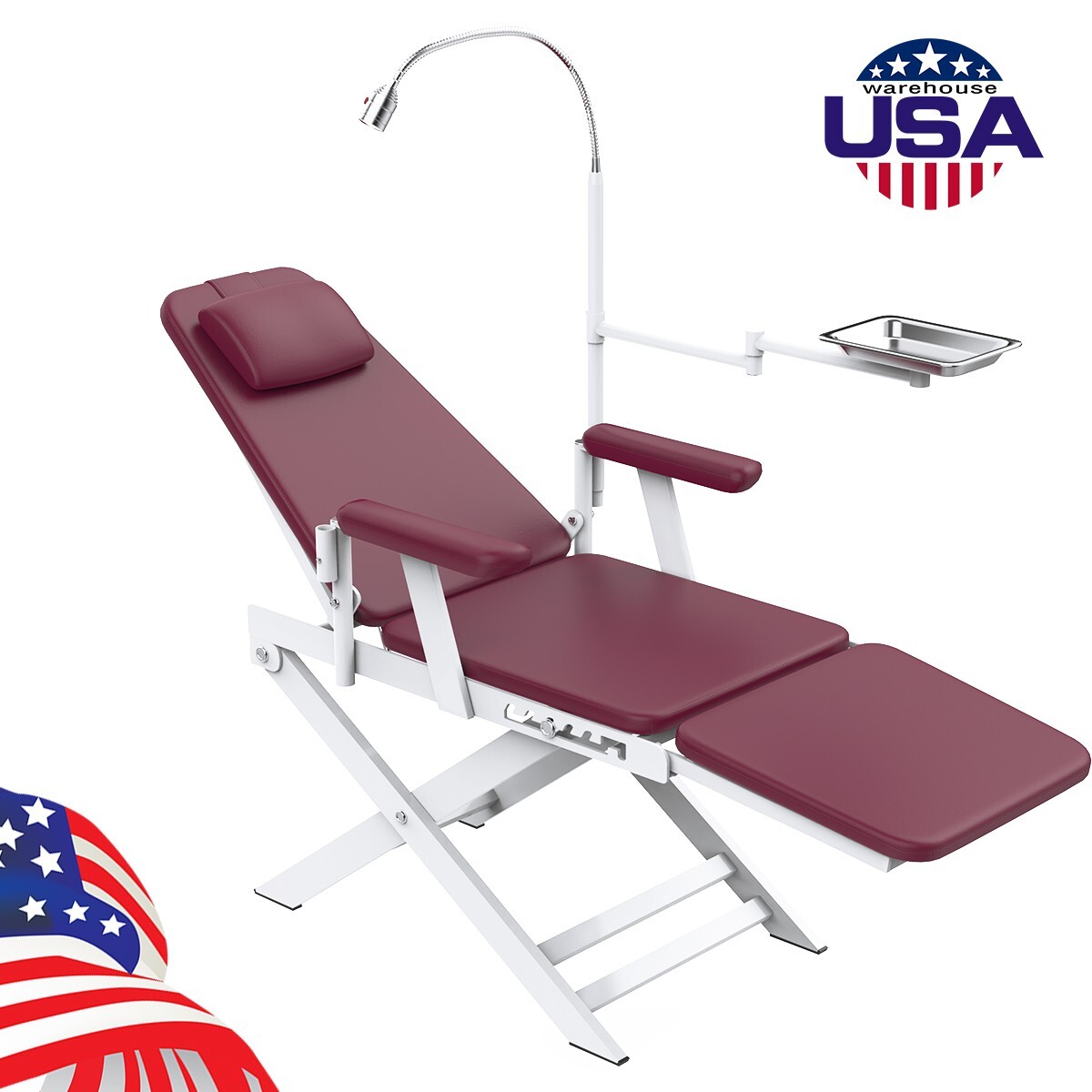 Portable Dental Delivery Unit Air Compressor 4Hole With Surgical LED Lamp /Chair