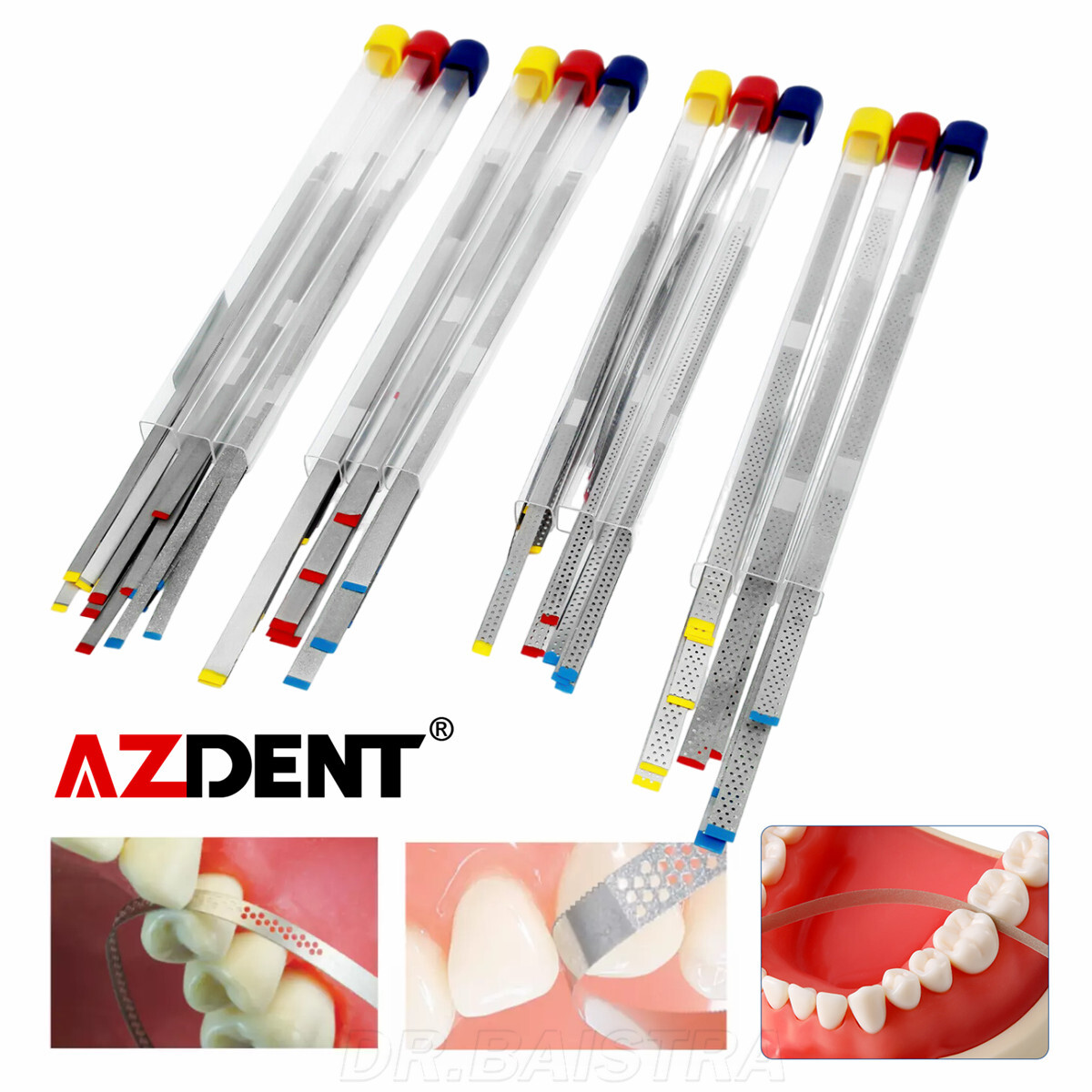 Dental Saw Diamond Polishing Finishing Strips Orthodontic IPR Strip Fine Medium