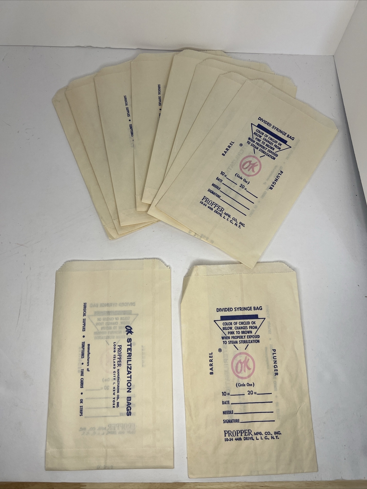 10 OK Brand Vintage Sterilization Bags