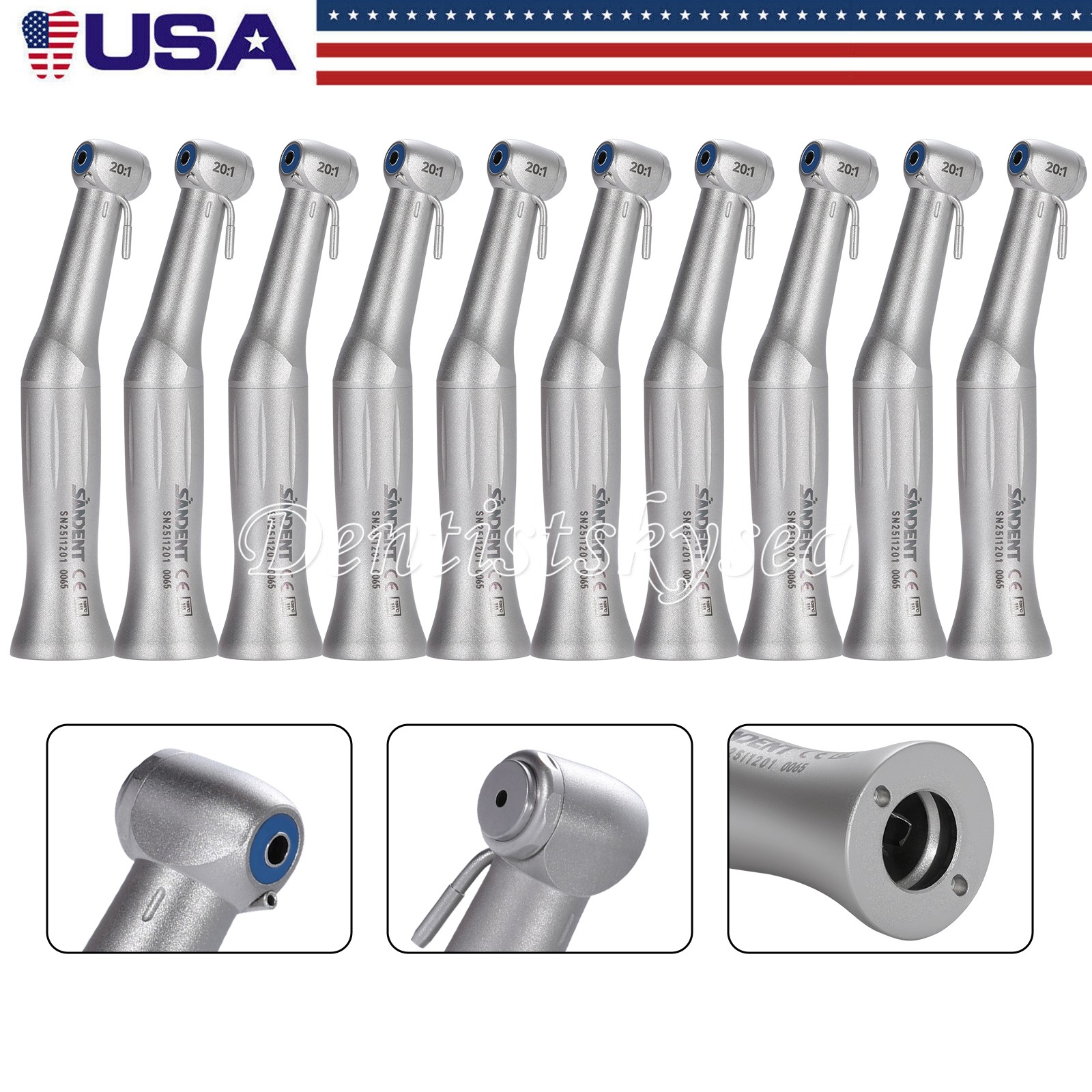 NSK Style 20:1 Reduction Implant Low Speed Contra Angle Handpiece E-type Dental
