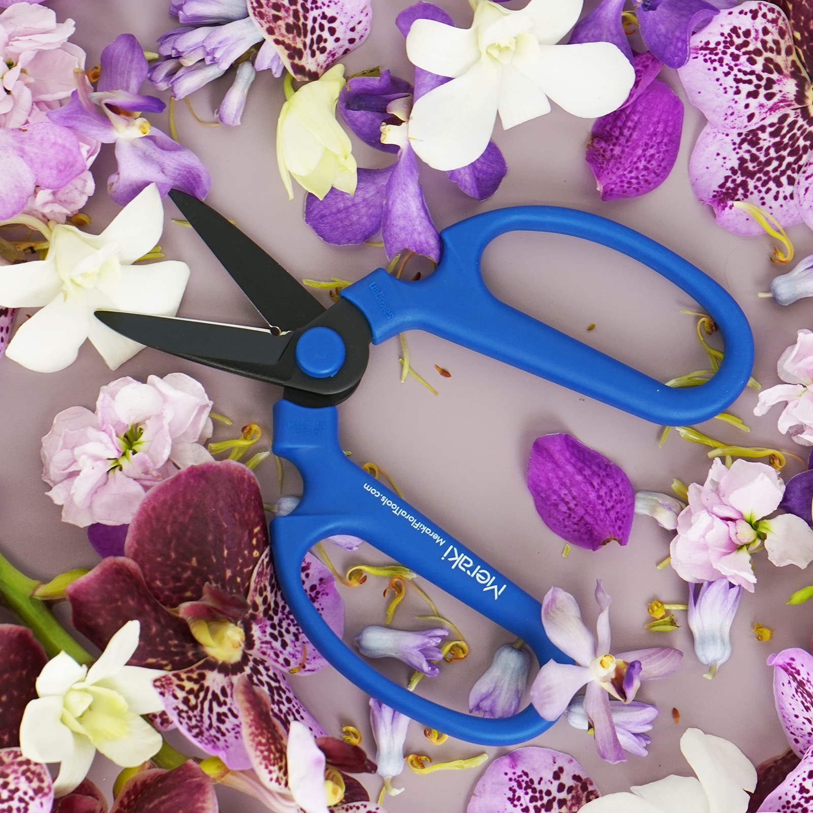 Meraki Floral Tools Flower Scissors Set Of 3 Carbon Steel Blades 3 Sizes In