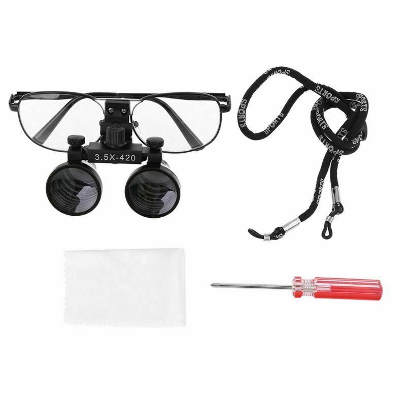 Dental Surgical Medical Binocular Loupes 3.5X Magnifier Color Black DY-104