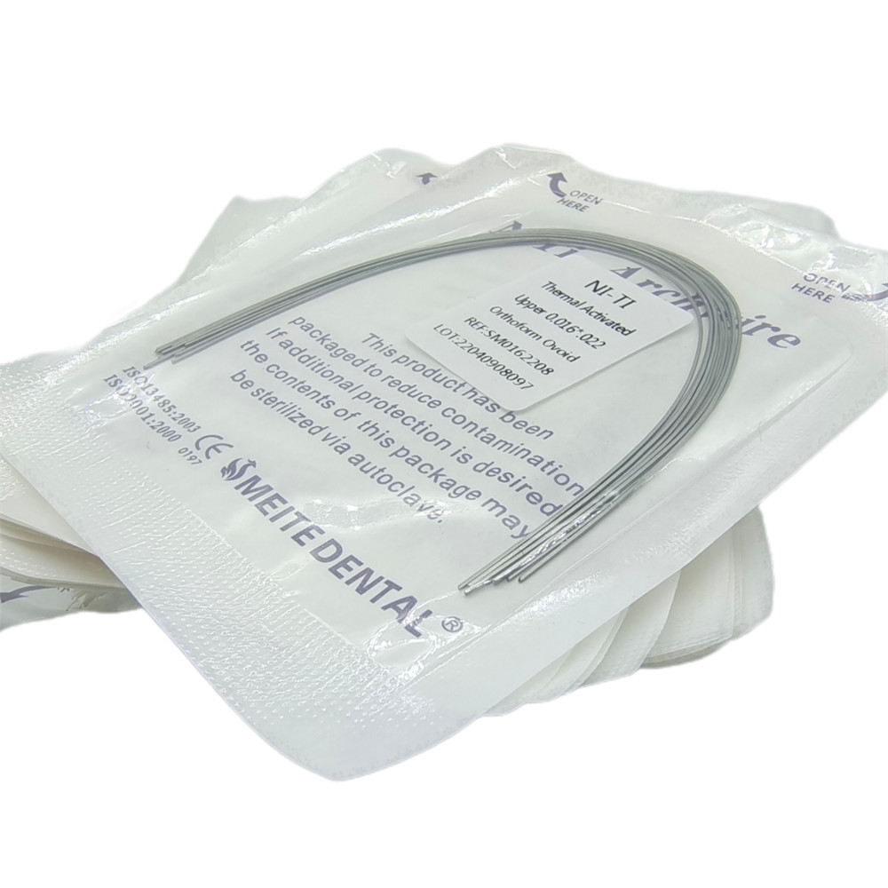 Alambre de Arco Rectangular Niti Activado Térmicamente para Ortodoncia
