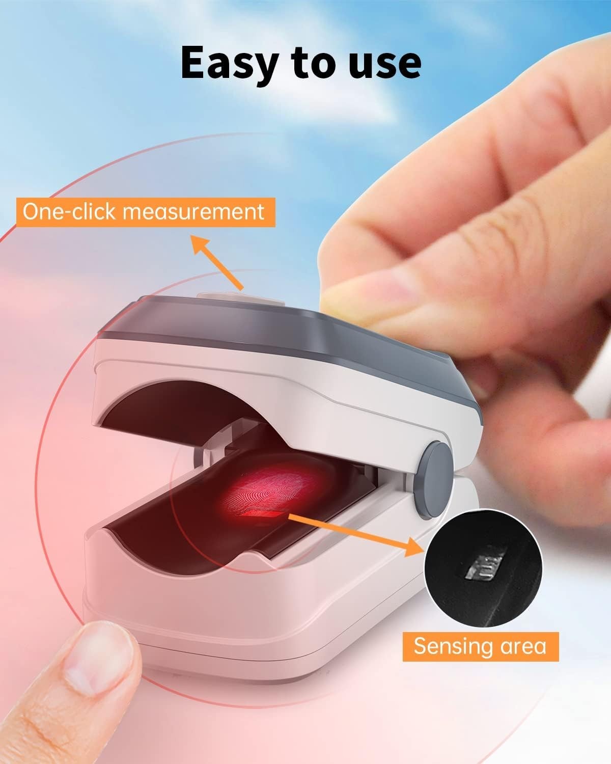 Pulse Oximeter Blood Oxygen Monitor Heart Rate SpO2 OLED Display