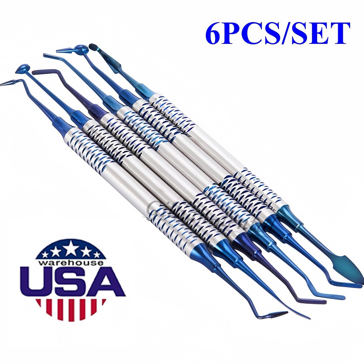 6pcs/Set Dental Composite Resin Filling Spatula Set Restorative Instruments USA