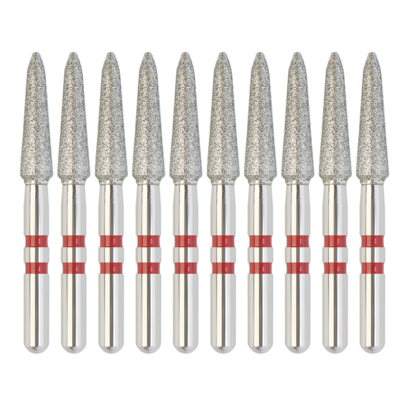 Zirconia Diamond Burs Friction Grip Egg Football Ball Round End Taper Cylinder