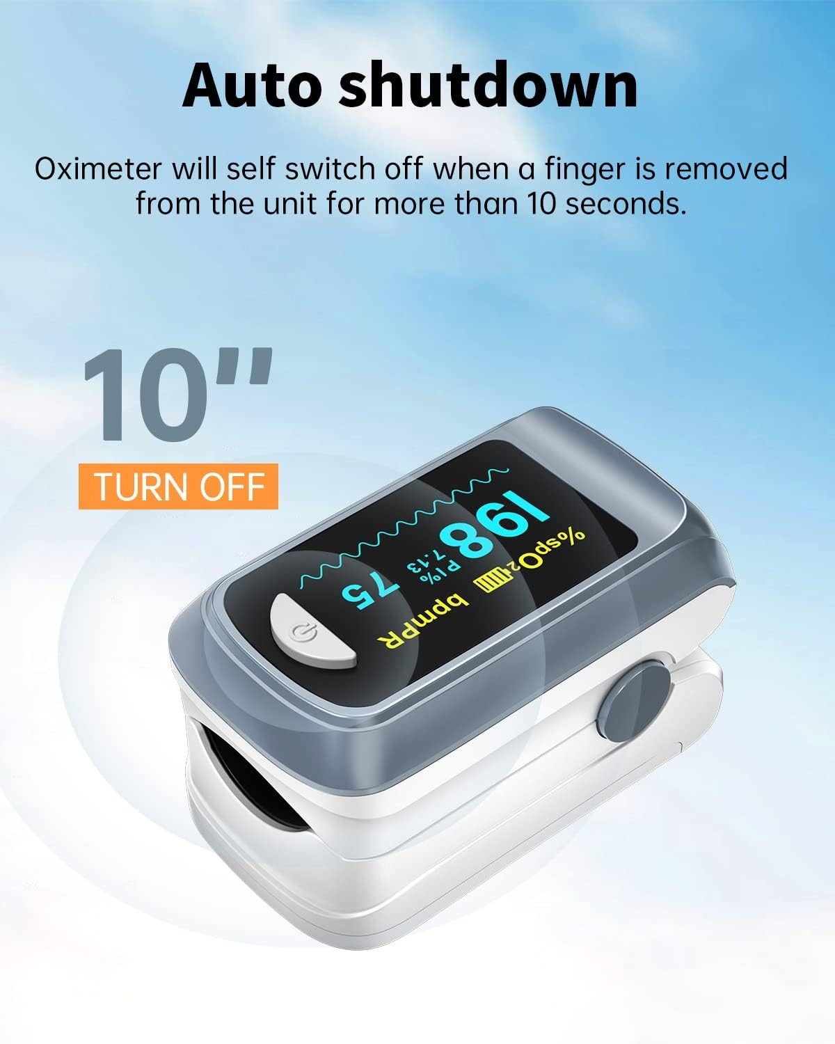 Pulse Oximeter Blood Oxygen Monitor Heart Rate SpO2 OLED Display