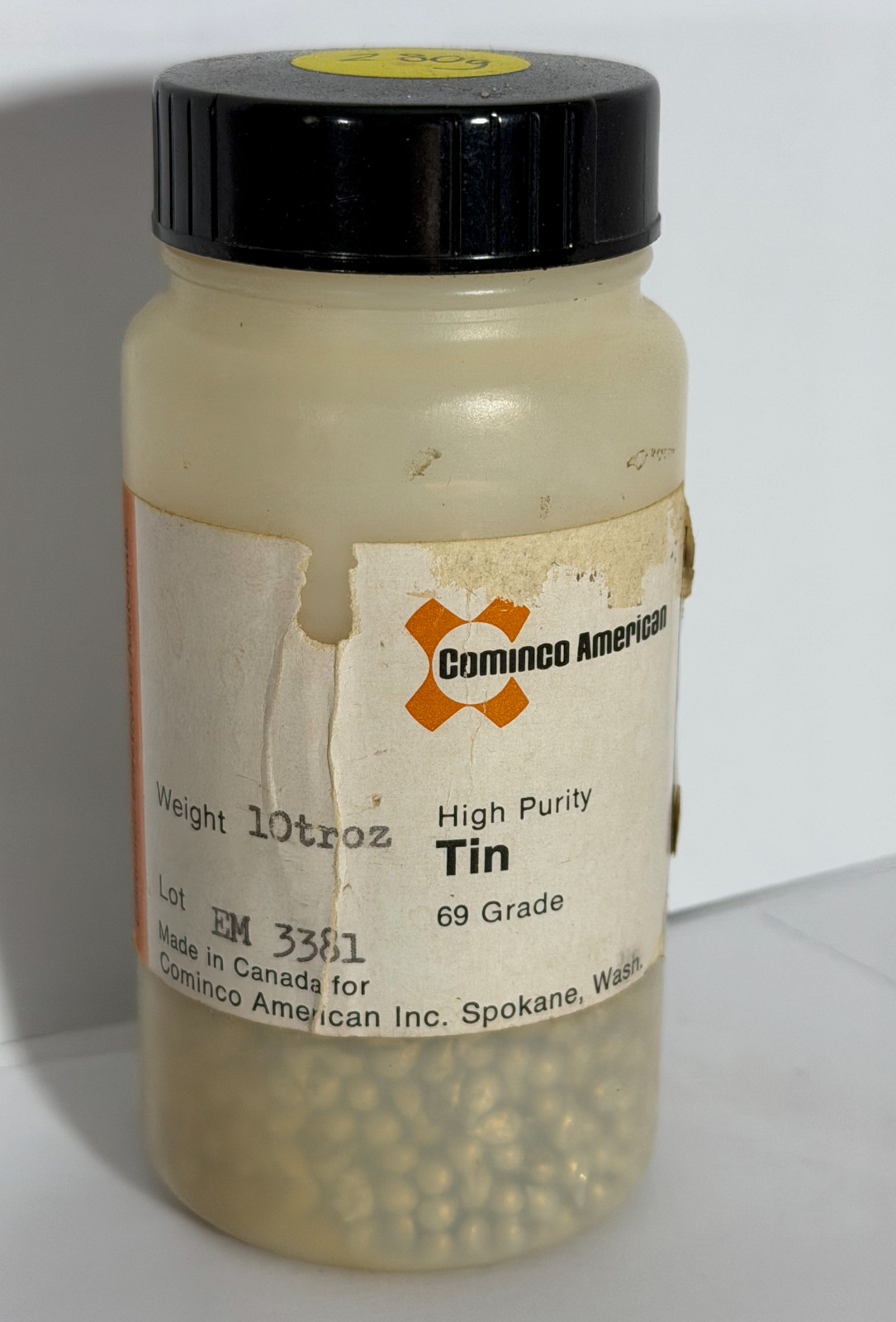 Tin Metal, Ultra pure, shot, 99.9999%, (approx. 280 grams)