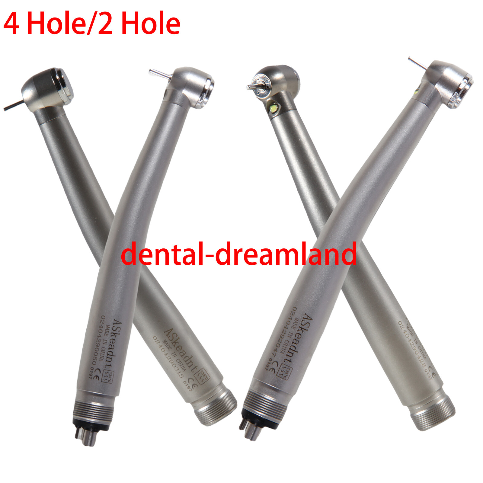 Dental (LED Optic E-generator) Handpiece High Speed Turbine 2/4Hole CE