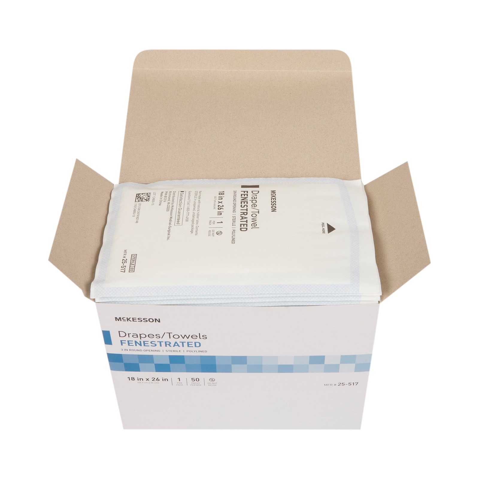 McKesson Surgical Drape Sterile Field Drape 18 W X 26 L Inch Sterile Box of 50