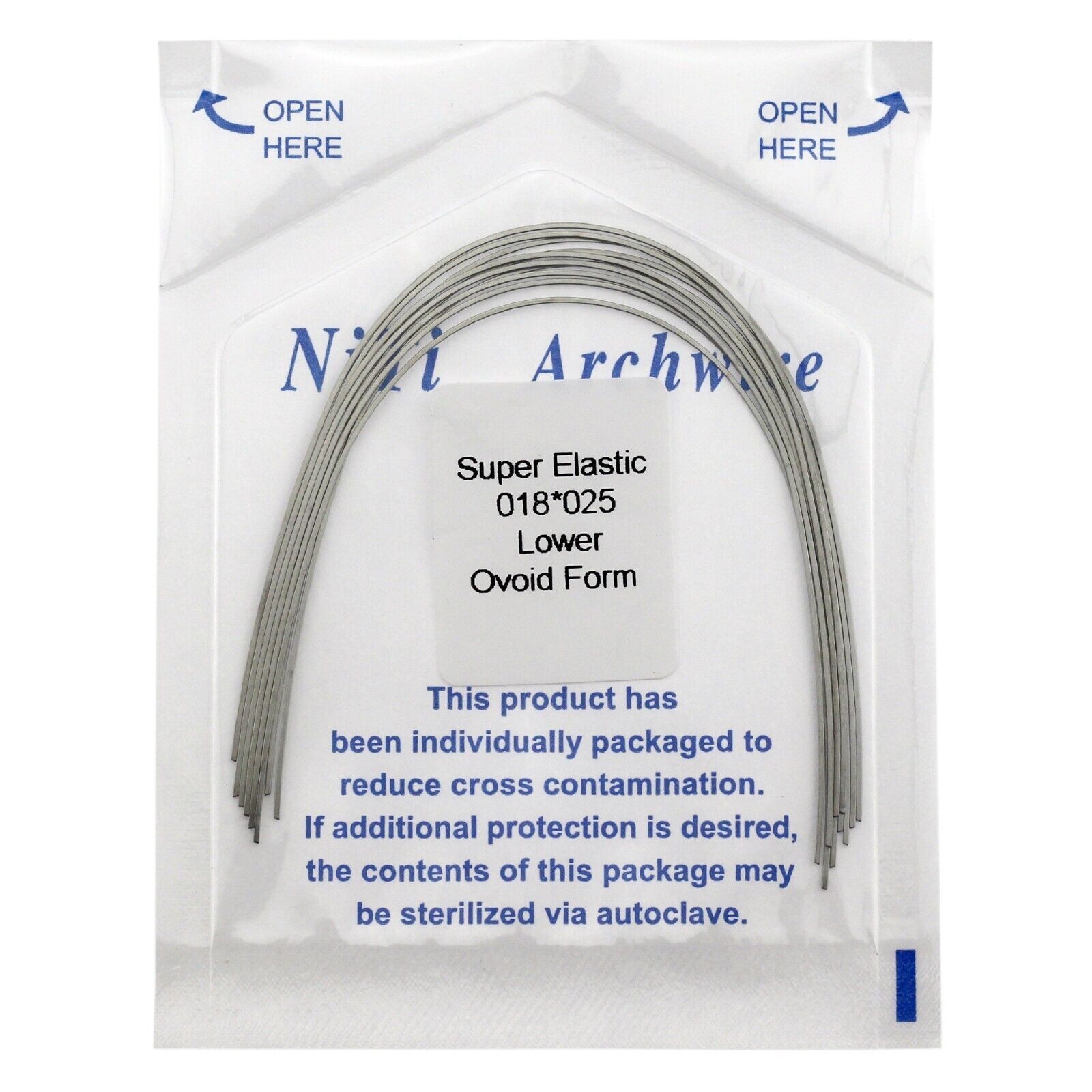 10Packs Dental NITI Ovoid/Natural/Square Form Rectangular Arch Wires Upper/Lower