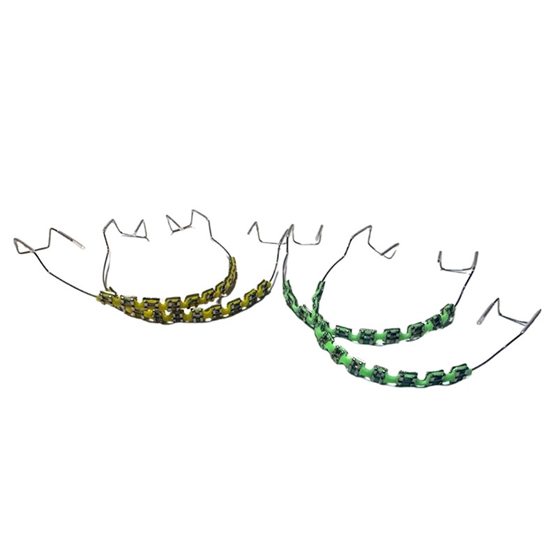 2Pcs Boxed Colorful Brackets Dental Fake Braces Temporary Tooth Decoration
