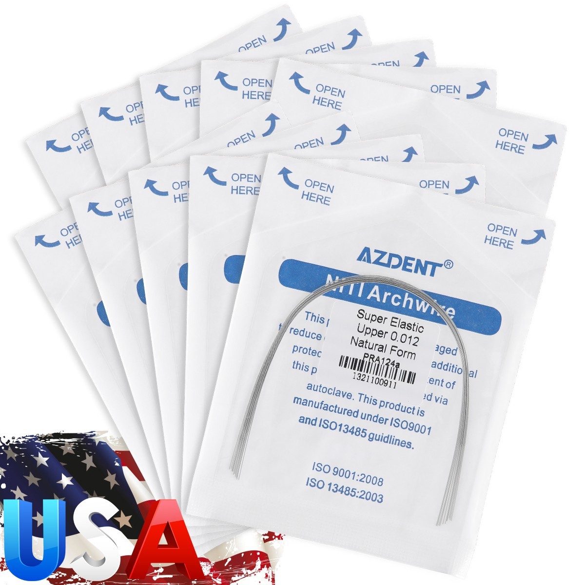 AZDENT Dental Orthodontic Round Arch Wire Oval Form Oval Round Stainless Steel