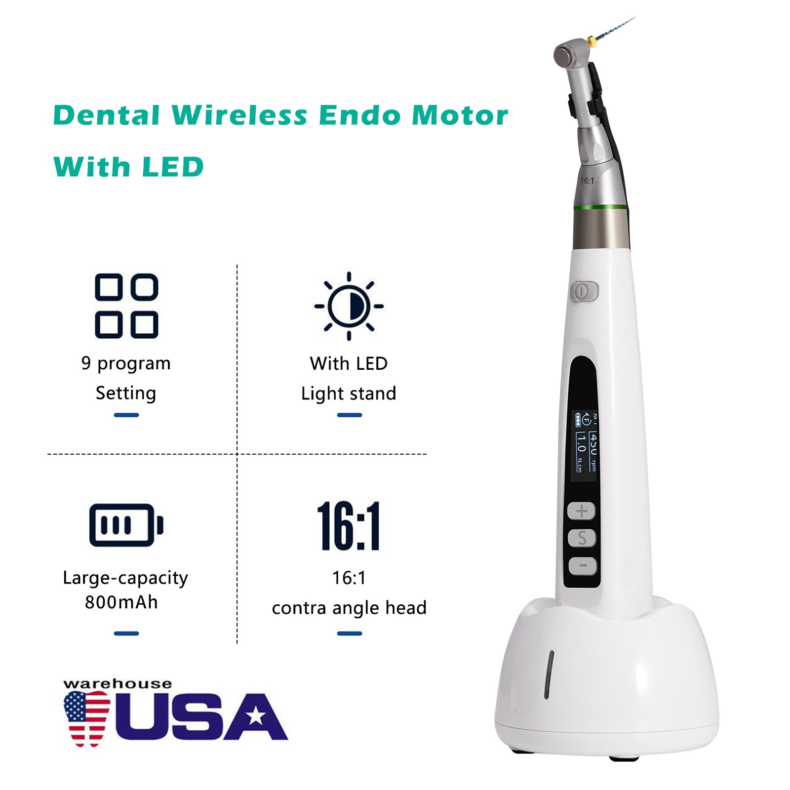 SANDENT SANDENT LED Endo Motor 16:1 / NiTi Super Rotary Files 31MM Y