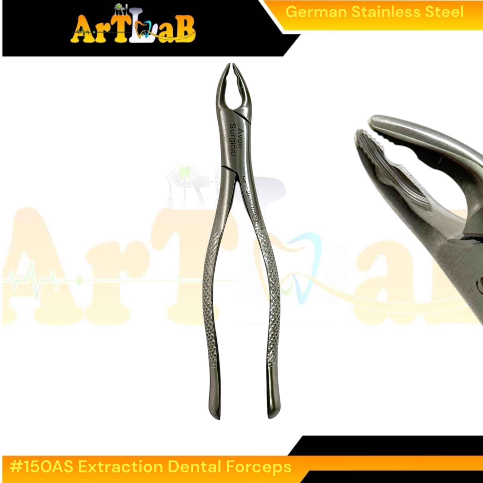 Split Beak Serrated Jaw Extraction Forceps #150AS Universal Upper Extrations