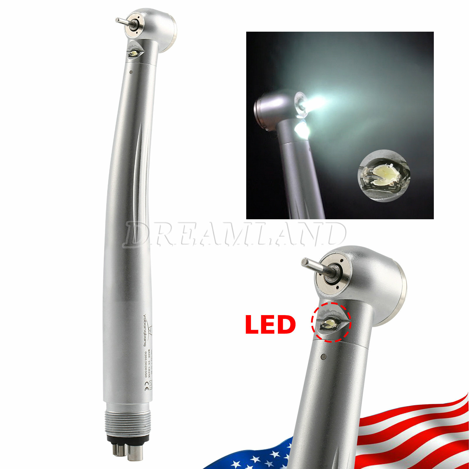 Dental LED E-Generator High Speed Handpiec Torque 4 Hole 2 Hole