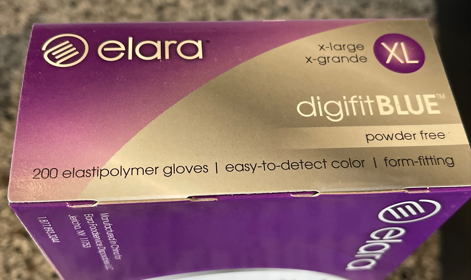 Elara Digifit Powder Free Elastipolymer Gloves Size Large Vinyl And Latex Free