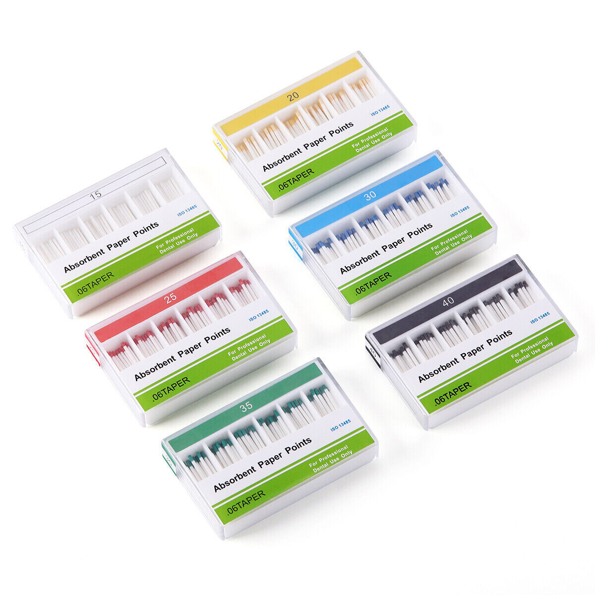 Dental Endo Gutta Absorbent Paper Points Fiber Taper 0.02/0.04/0.06 15#-40#