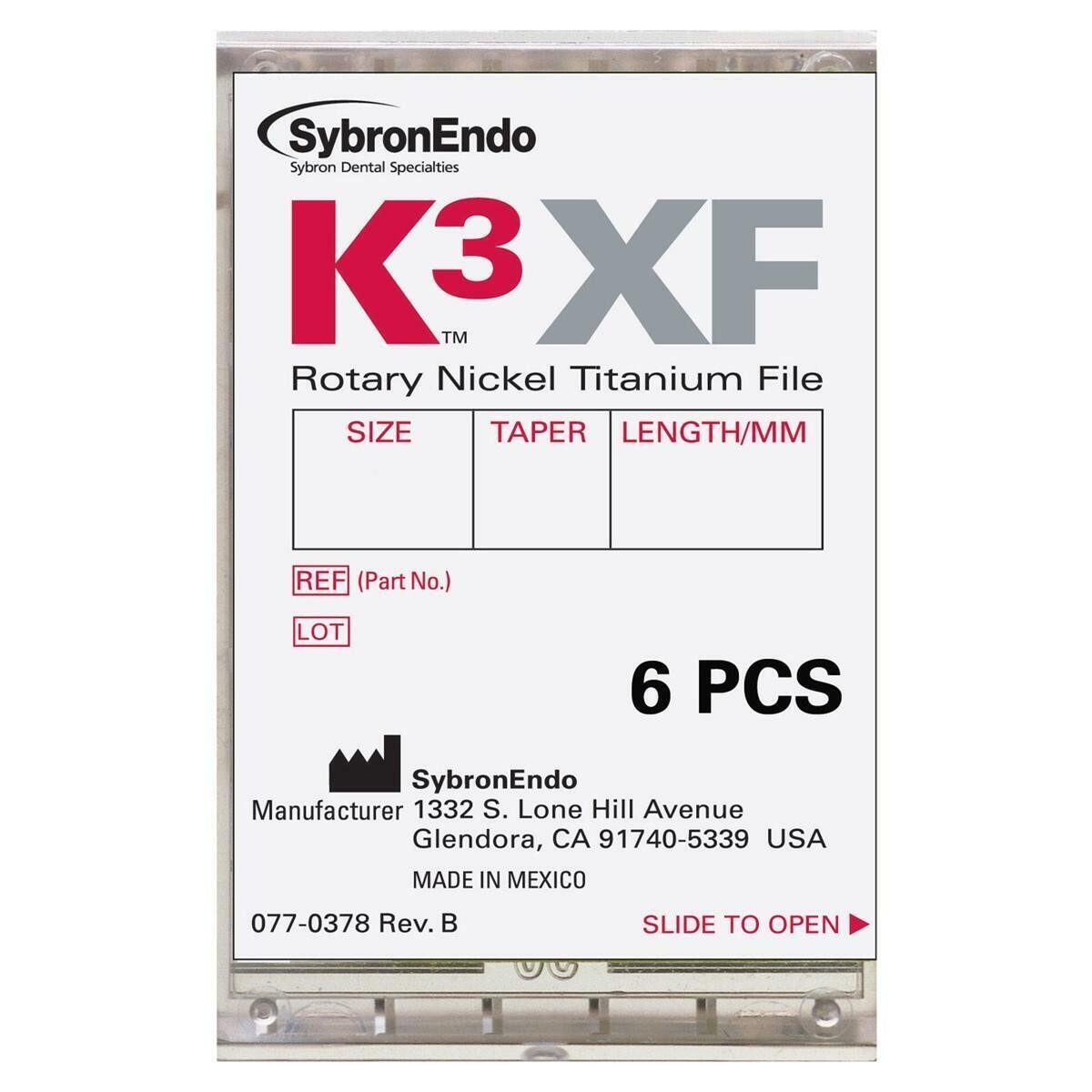KERR SybronEndo K3 XF Rotary Files Taper 06