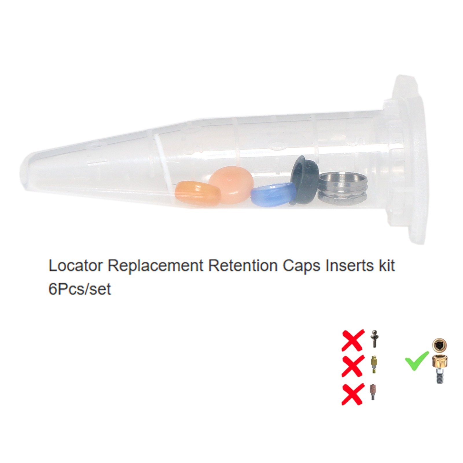 Overdenture Abutment Male Cap Inserts locator Tool for NEODENT GRAND MORSE GM