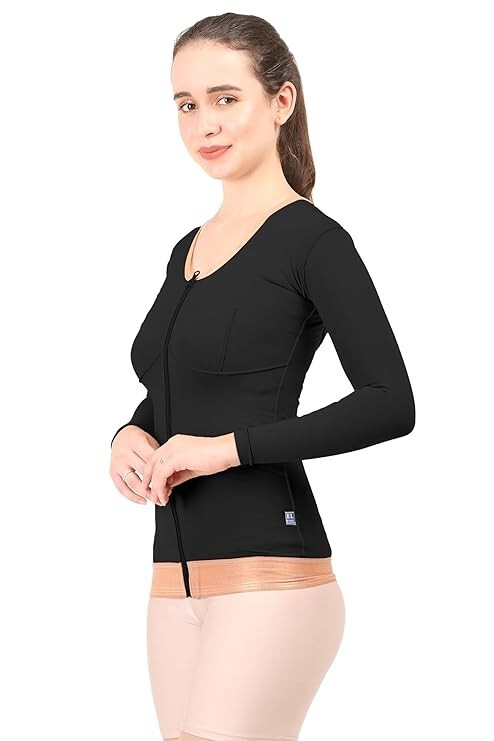 Post Liposuction HIGH Medical Compression Vest |Women| with sleeves BURN Support