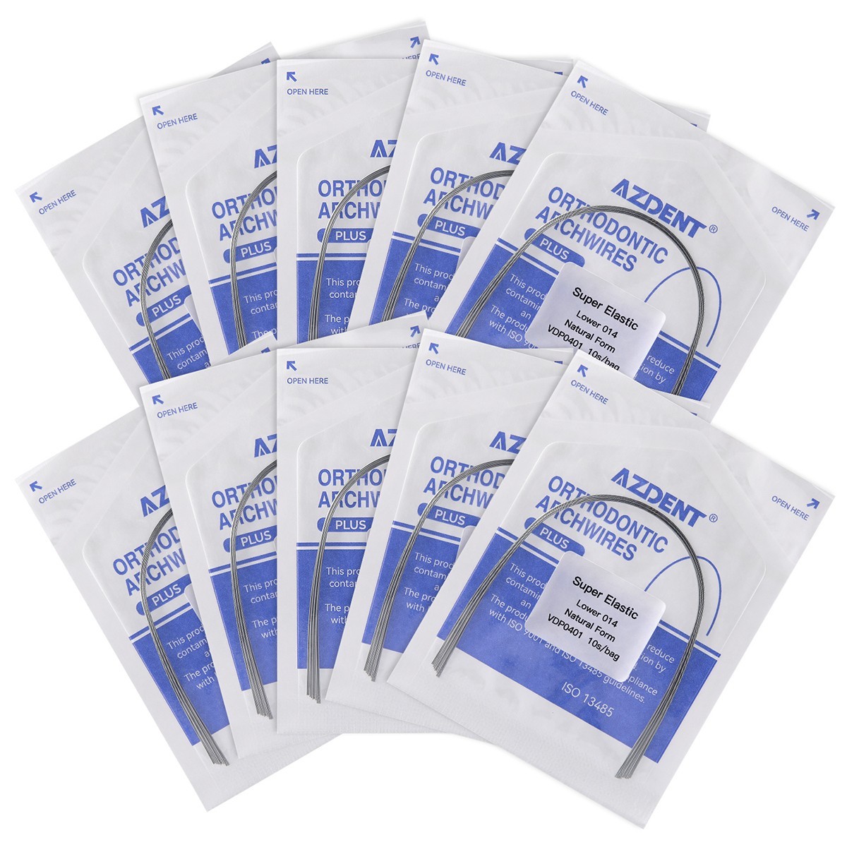 30Type Dental Ortho Super Elastic NITI Arch Wire Reverse Curve Round/Rectangular
