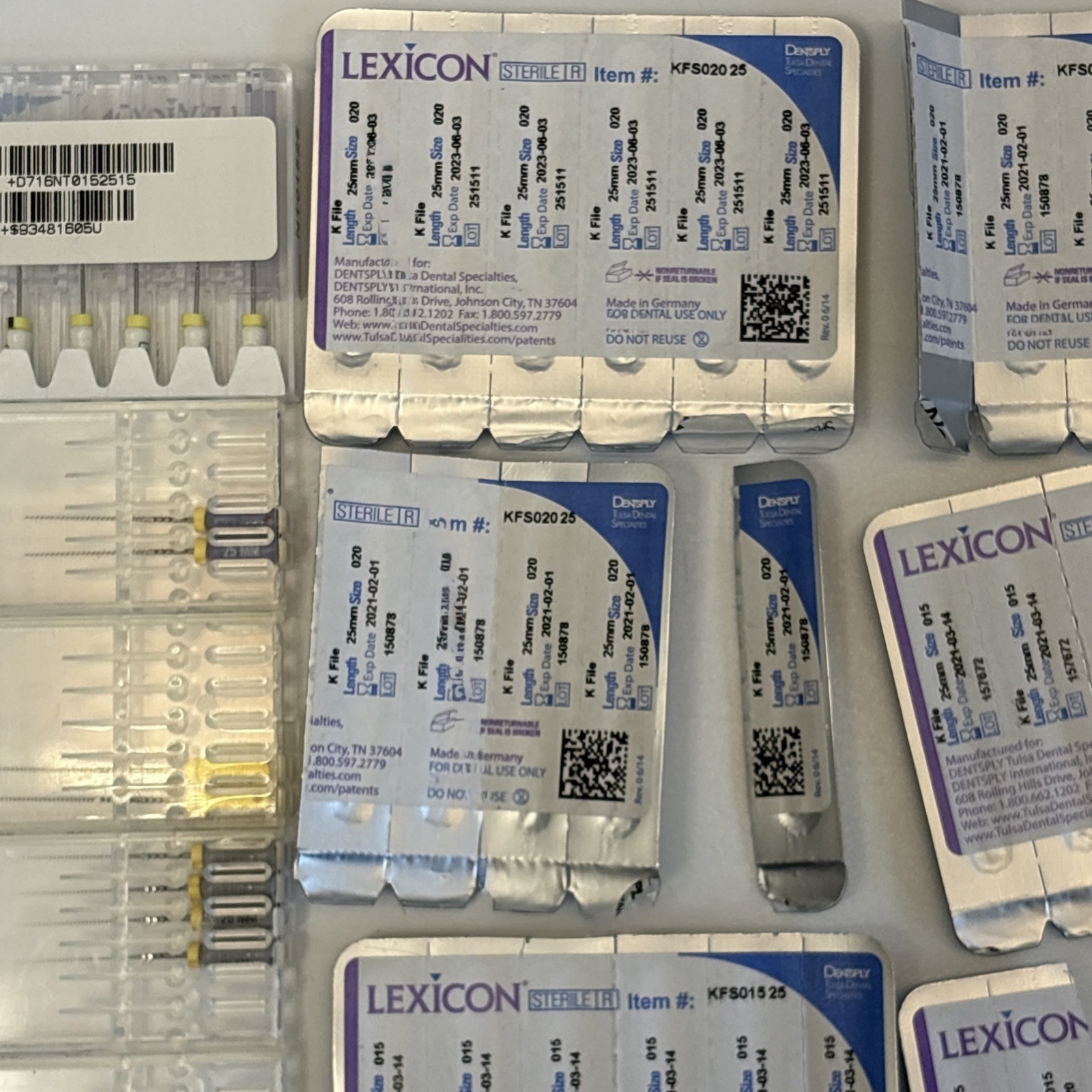 LOT Dentsply Flexofile Endodontic Files Germany 111 Pcs 21mm 25mm 31mm