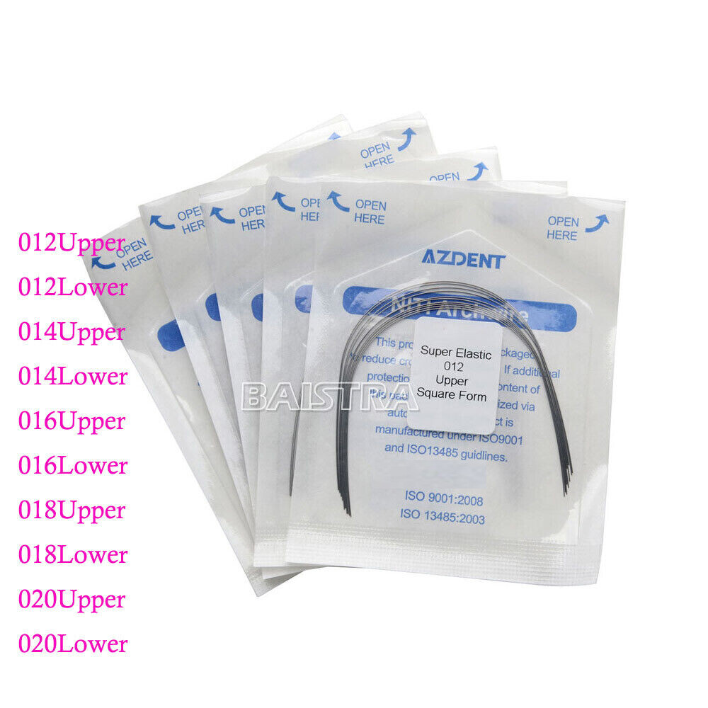 10 X Dental Ortho Supper Elastic Niti Arch Wires Round/Ovoid/Square/Natural Form
