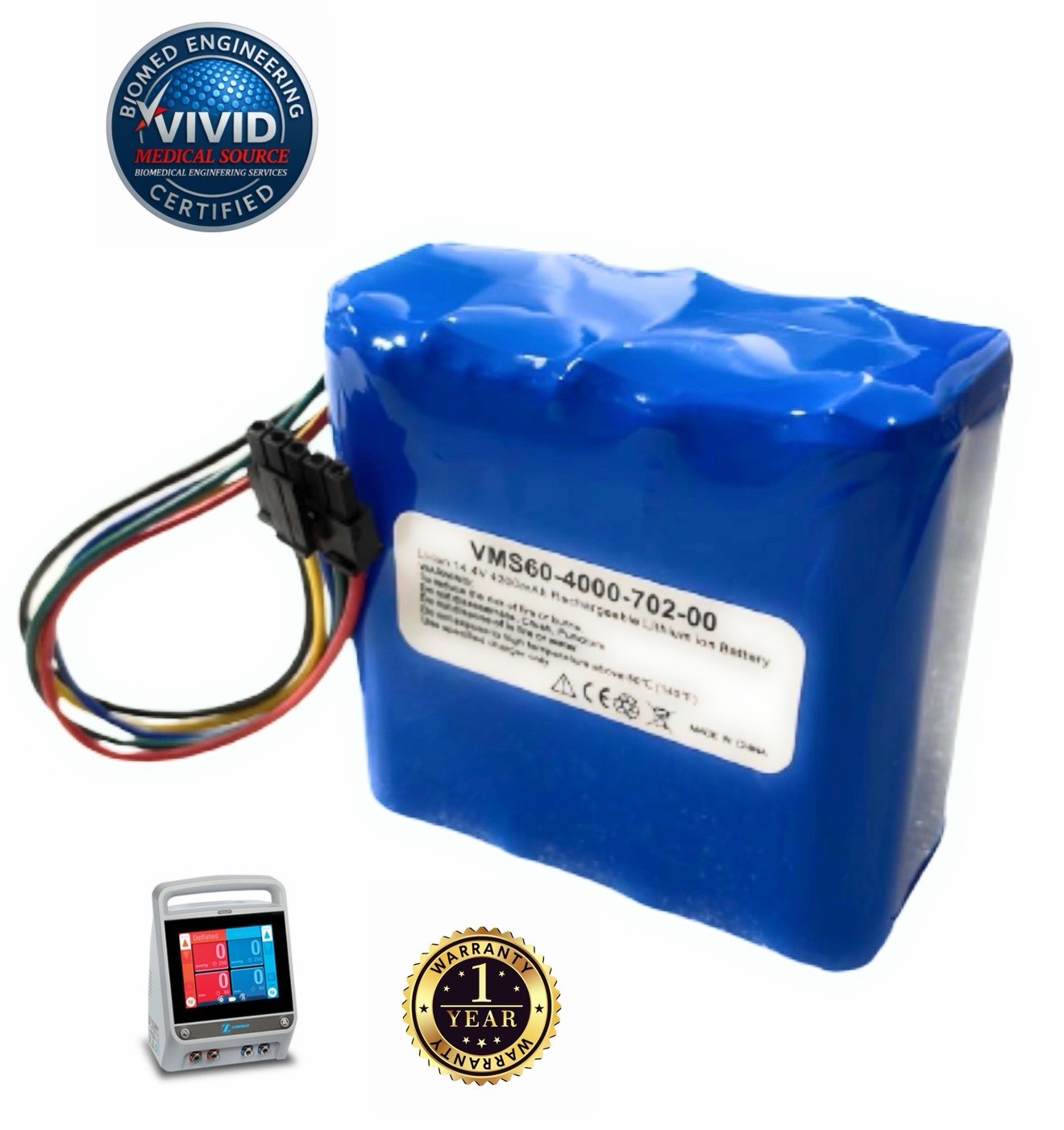 ZIMMER ATS 4000 ATS-4000 BATTERY 60-4000-702-00 New 1 Yr Warranty