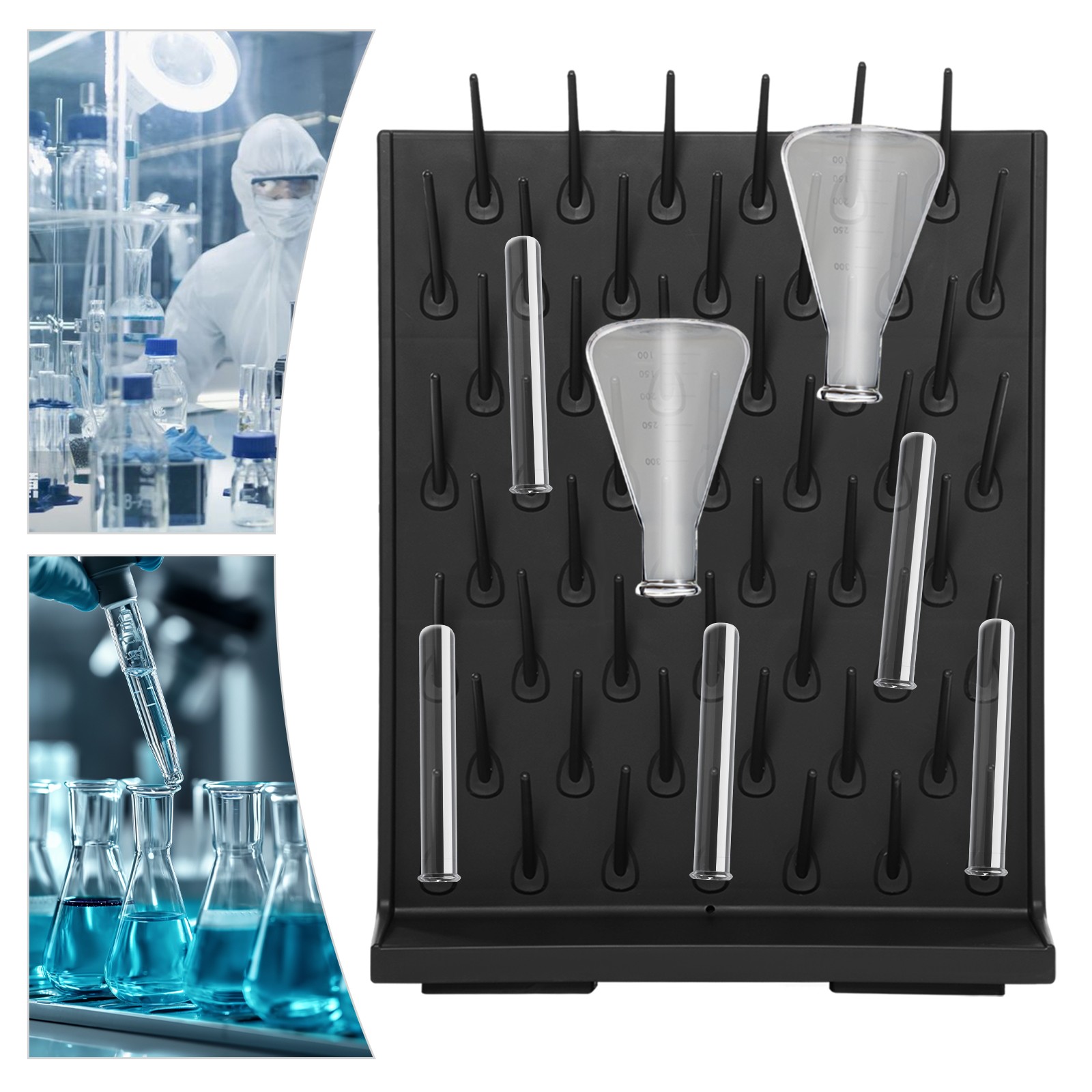 Bottle Drying Rack, Lab Removable Glassware Drying Rack, Lab Pp Draining Rack