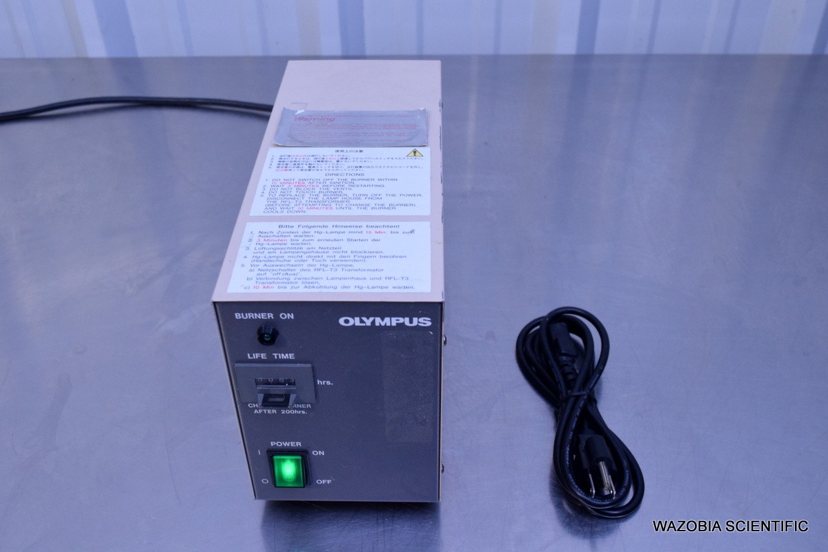 OLYMPUS MICROSCOPE BH2-RFL-T3 POWER SUPPLY FOR 100W HIGH PRESSURE MERCURY BURNER