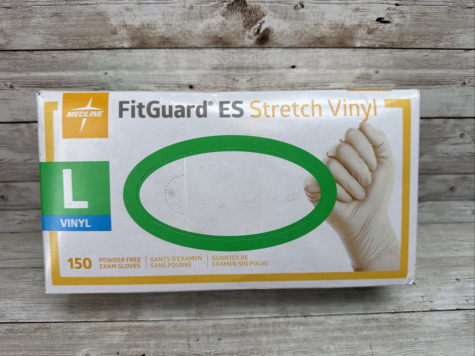 MEDLINE FITGUARD ES Stretch Vinyl Exam Gloves *2 Boxes* Size: LARGE, MANF: 11/21