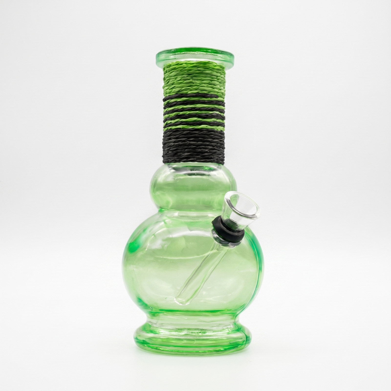 6″ Rope Neck Glass Mini Water Pipe Built-In Bowl – Choose Your Color