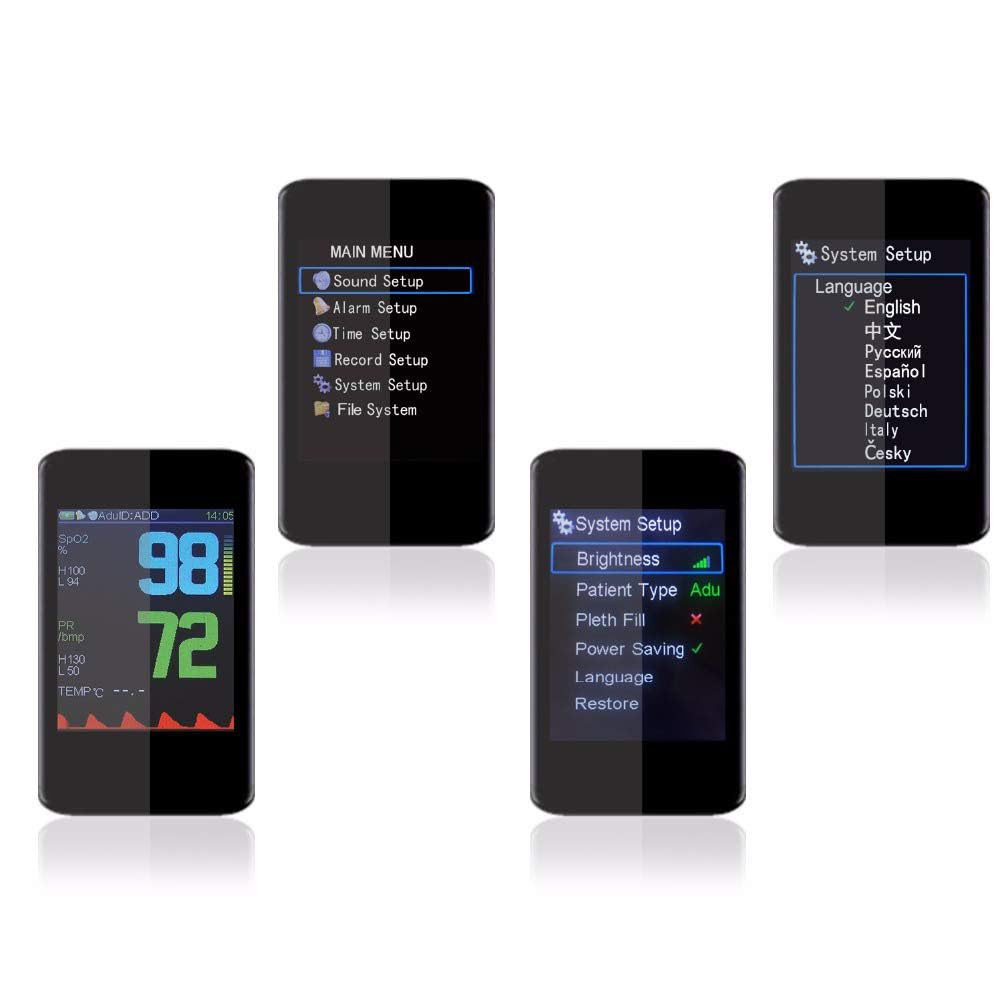 Pulse Oximeters White Vet Pulse Oximeter Handheld Oximeter 2.8in LCD Pet Vital