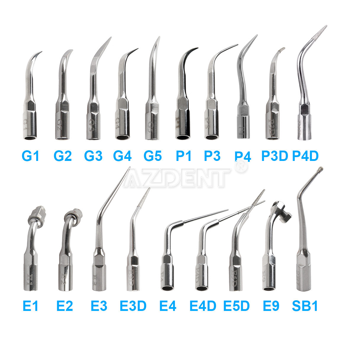 10X Dental Ultrasonic Piezo Scaler Tips fit Woodpecker EMS/DTE SATELEC Handpiece
